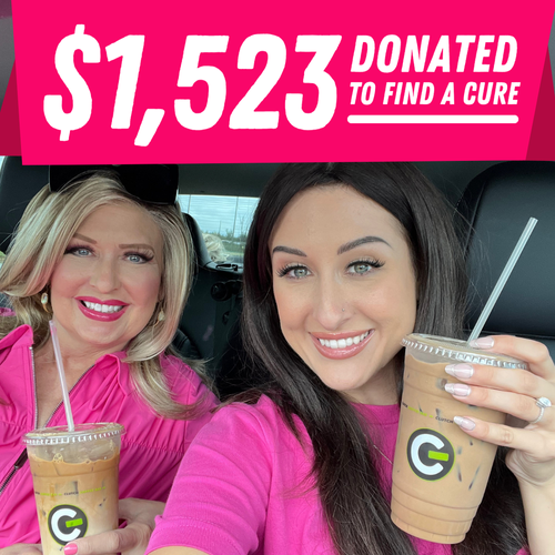 DRINK PINK Proceeds: $1,523 donated!